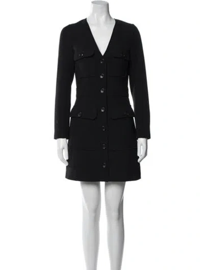 Pre-owned A.l.c V-neck Mini Dress W/ Tags In Black