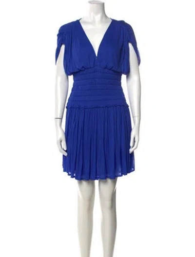 Pre-owned A.l.c V-neck Mini Dress W/ Tags In Blue