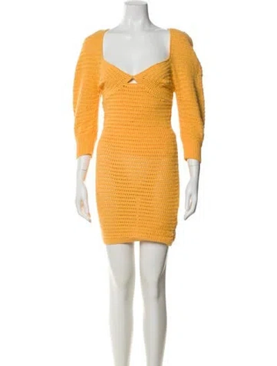 Pre-owned A.l.c V-neck Mini Dress W/ Tags In Orange