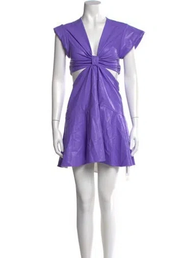 Pre-owned A.l.c V-neck Mini Dress W/ Tags In Purple