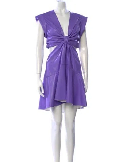 Pre-owned A.l.c V-neck Mini Dress W/ Tags In Purple