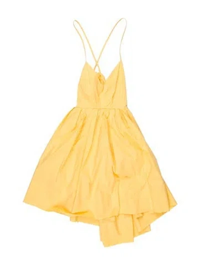 Pre-owned A.l.c V-neck Mini Dress In Yellow