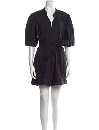 Pre-owned A.l.c V-neck Romper In Black