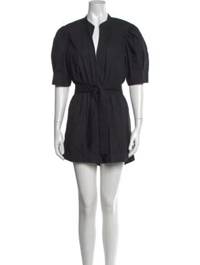 Pre-owned A.l.c V-neck Romper In Black