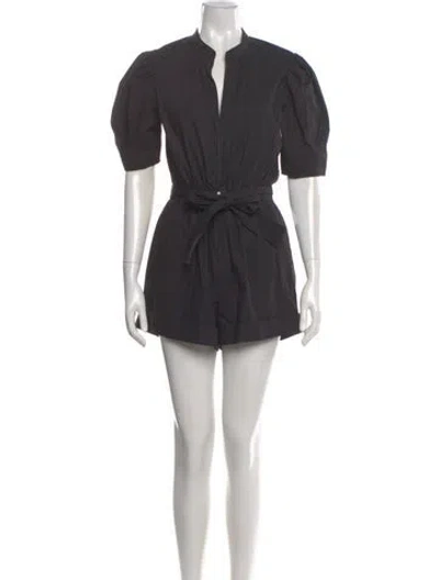 Pre-owned A.l.c V-neck Romper In Gray