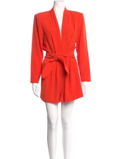 Pre-owned A.l.c V-neck Romper In Orange