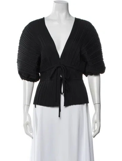 Pre-owned A.l.c V-neck Short Sleeve Top In Multi