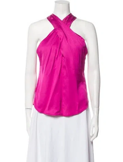 Pre-owned A.l.c V-neck Sleeveless Blouse In Pink