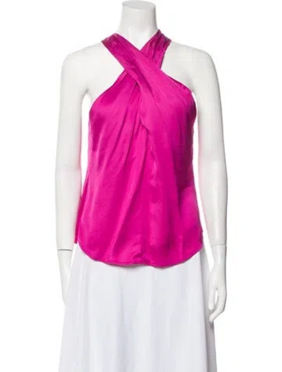 Pre-owned A.l.c V-neck Sleeveless Blouse W/ Tags In Pink