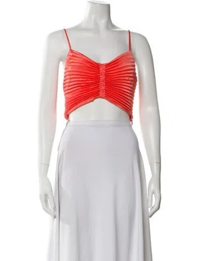 Pre-owned A.l.c V-neck Sleeveless Crop Top W/ Tags In Neutral