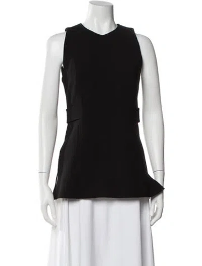 Pre-owned A.l.c V-neck Sleeveless Top In Black