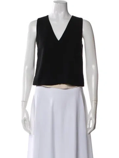 Pre-owned A.l.c V-neck Sleeveless Top In Black