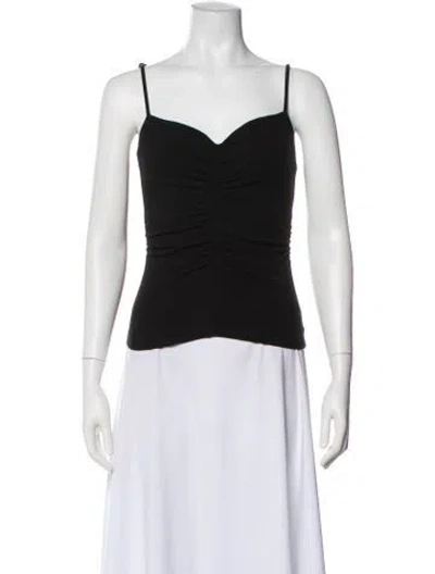 Pre-owned A.l.c V-neck Sleeveless Top In Black