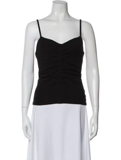 Pre-owned A.l.c V-neck Sleeveless Top In Black