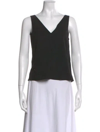 Pre-owned A.l.c V-neck Sleeveless Top In Black