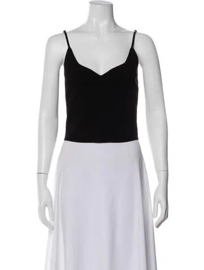 Pre-owned A.l.c V-neck Sleeveless Top In Black