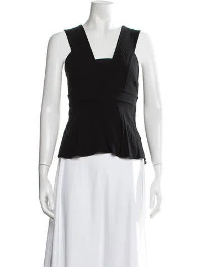 Pre-owned A.l.c V-neck Sleeveless Top In Black