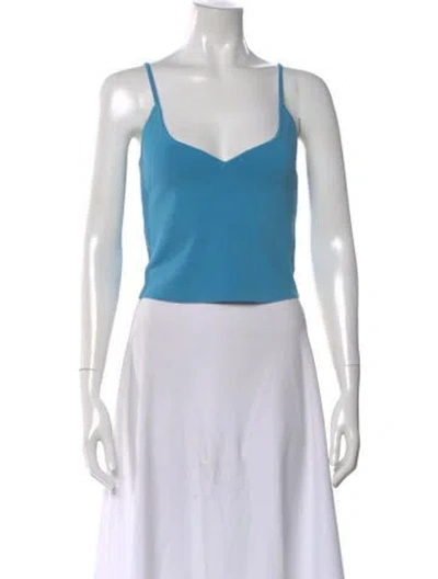 Pre-owned A.l.c V-neck Sleeveless Top In Blue