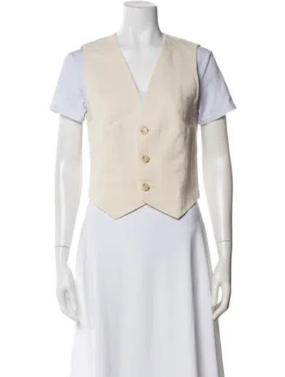 Pre-owned A.l.c V-neck Sleeveless Top In Neutral
