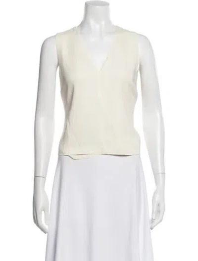 Pre-owned A.l.c V-neck Sleeveless Top In Neutral