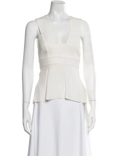 Pre-owned A.l.c V-neck Sleeveless Top In Neutral