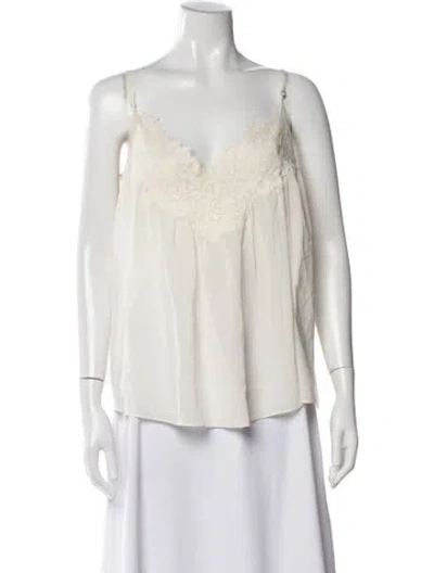Pre-owned A.l.c V-neck Sleeveless Top In Neutral