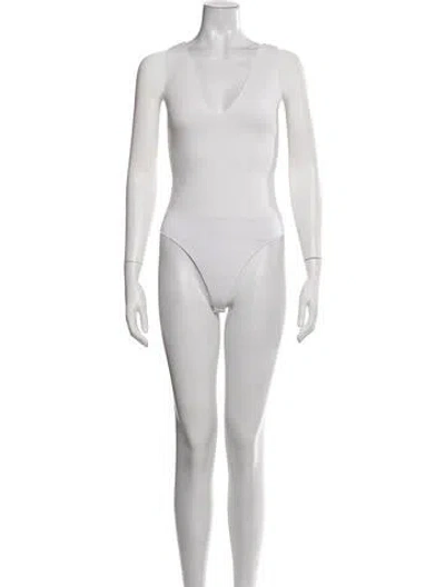 Pre-owned A.l.c V-neck Sleeveless Top In Neutrals
