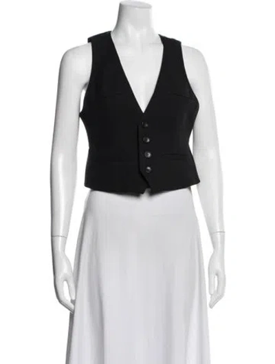 Pre-owned A.l.c V-neck Sleeveless Top W/ Tags In Black