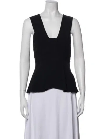 Pre-owned A.l.c V-neck Sleeveless Top W/ Tags In Black