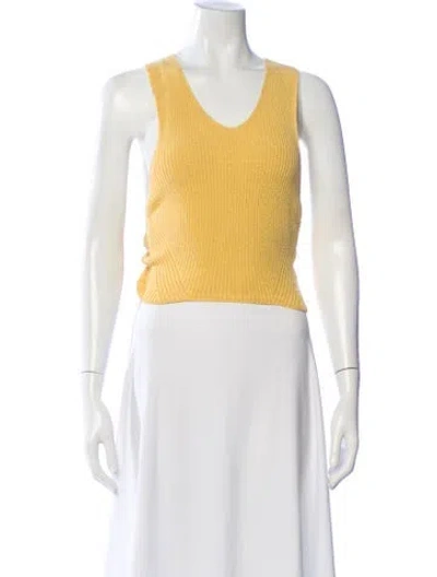 Pre-owned A.l.c V-neck Sleeveless Top W/ Tags In Neutral
