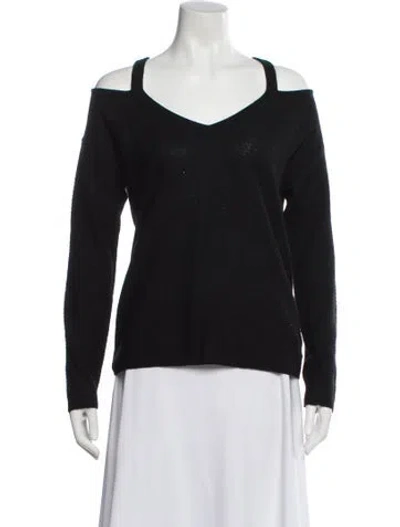 Pre-owned A.l.c V-neck Sweater In Black