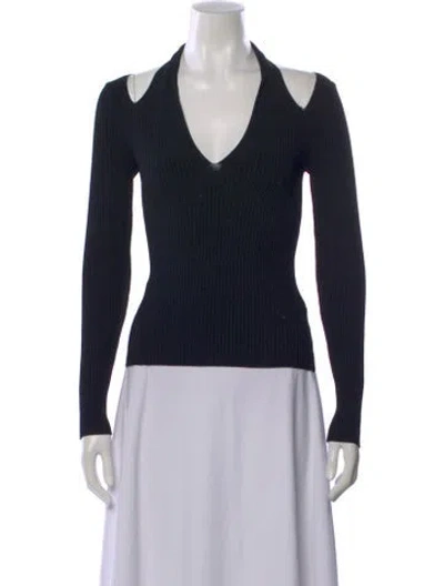 Pre-owned A.l.c V-neck Sweater In Black