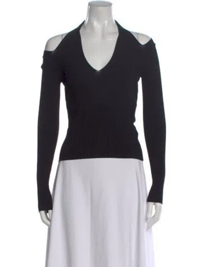 Pre-owned A.l.c V-neck Sweater In Black
