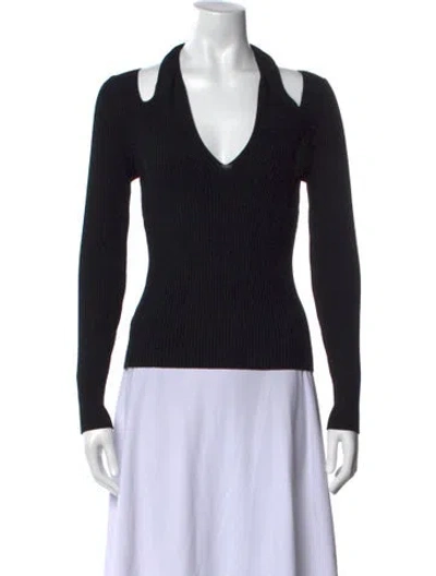 Pre-owned A.l.c V-neck Sweater In Black
