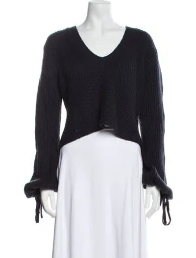 Pre-owned A.l.c V-neck Sweater In Blue