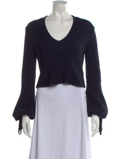 Pre-owned A.l.c V-neck Sweater In Blue