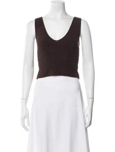 Pre-owned A.l.c V-neck Sweater In Brown