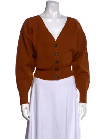 Pre-owned A.l.c V-neck Sweater In Brown