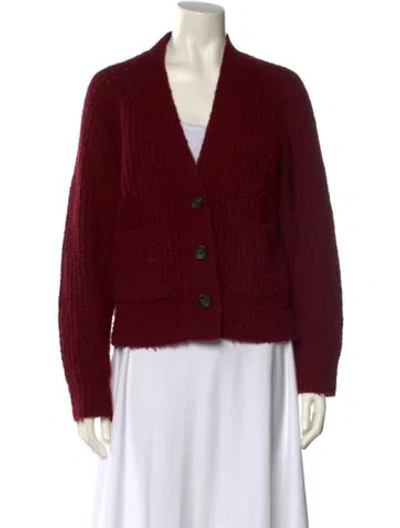 Pre-owned A.l.c V-neck Sweater In Burgundy