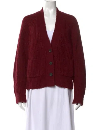 Pre-owned A.l.c V-neck Sweater In Burgundy