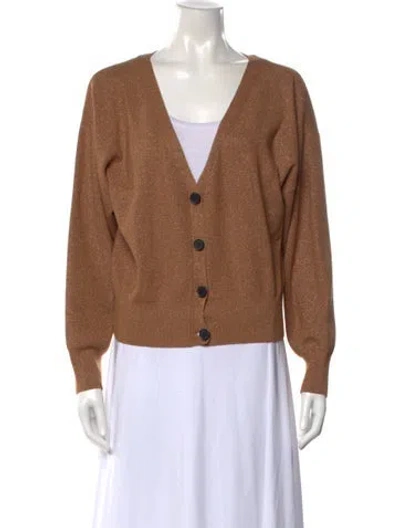 Pre-owned A.l.c V-neck Sweater In Gold