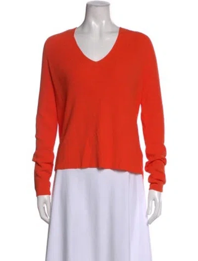 Pre-owned A.l.c V-neck Sweater In Orange