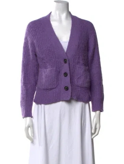 Pre-owned A.l.c V-neck Sweater In Purple