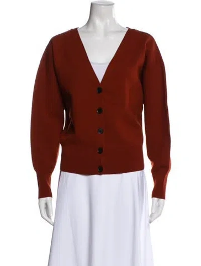 Pre-owned A.l.c V-neck Sweater In Red