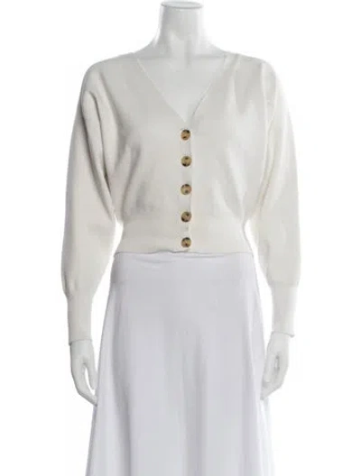 Pre-owned A.l.c V-neck Sweater In White