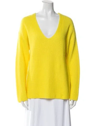 Pre-owned A.l.c V-neck Sweater In Yellow