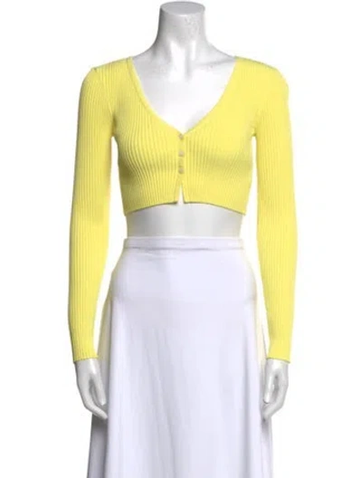 Pre-owned A.l.c V-neck Sweater In Yellow