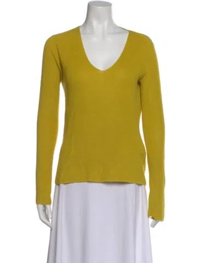Pre-owned A.l.c V-neck Sweater In Yellow