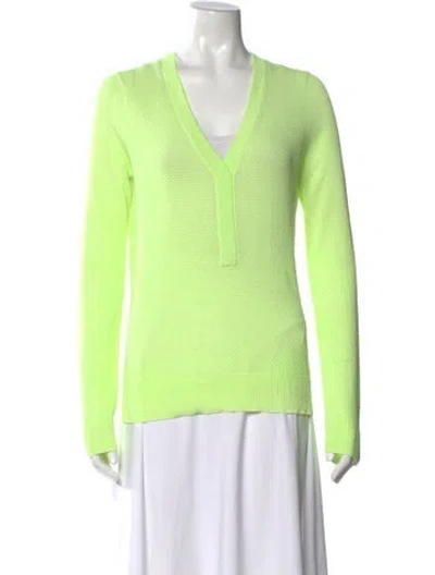 Pre-owned A.l.c V-neck Sweater In Yellow