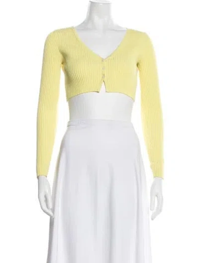 Pre-owned A.l.c V-neck Sweater In Yellow